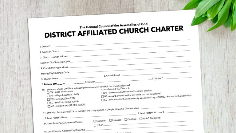 District Affiliated Church Application