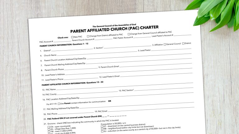 Parent Affiliated Church Application